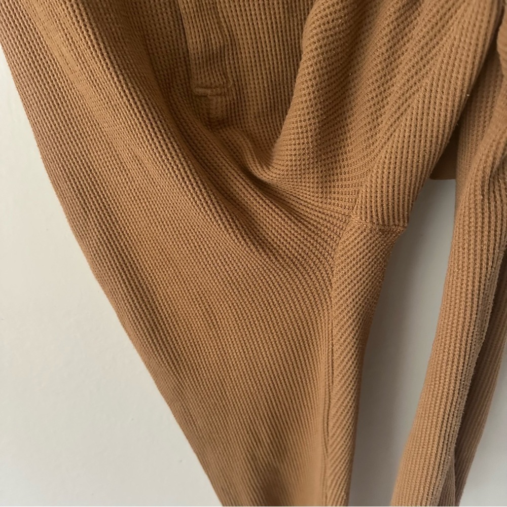 Skims Waffle Knit Onesie Camel Sz Medium Loungewear - Picture 12 of 14